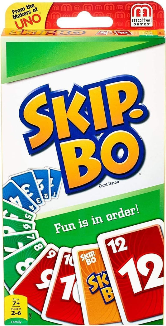 Mattel Skip-Bo wild cards demonstrate flexible play options to break stalemates.