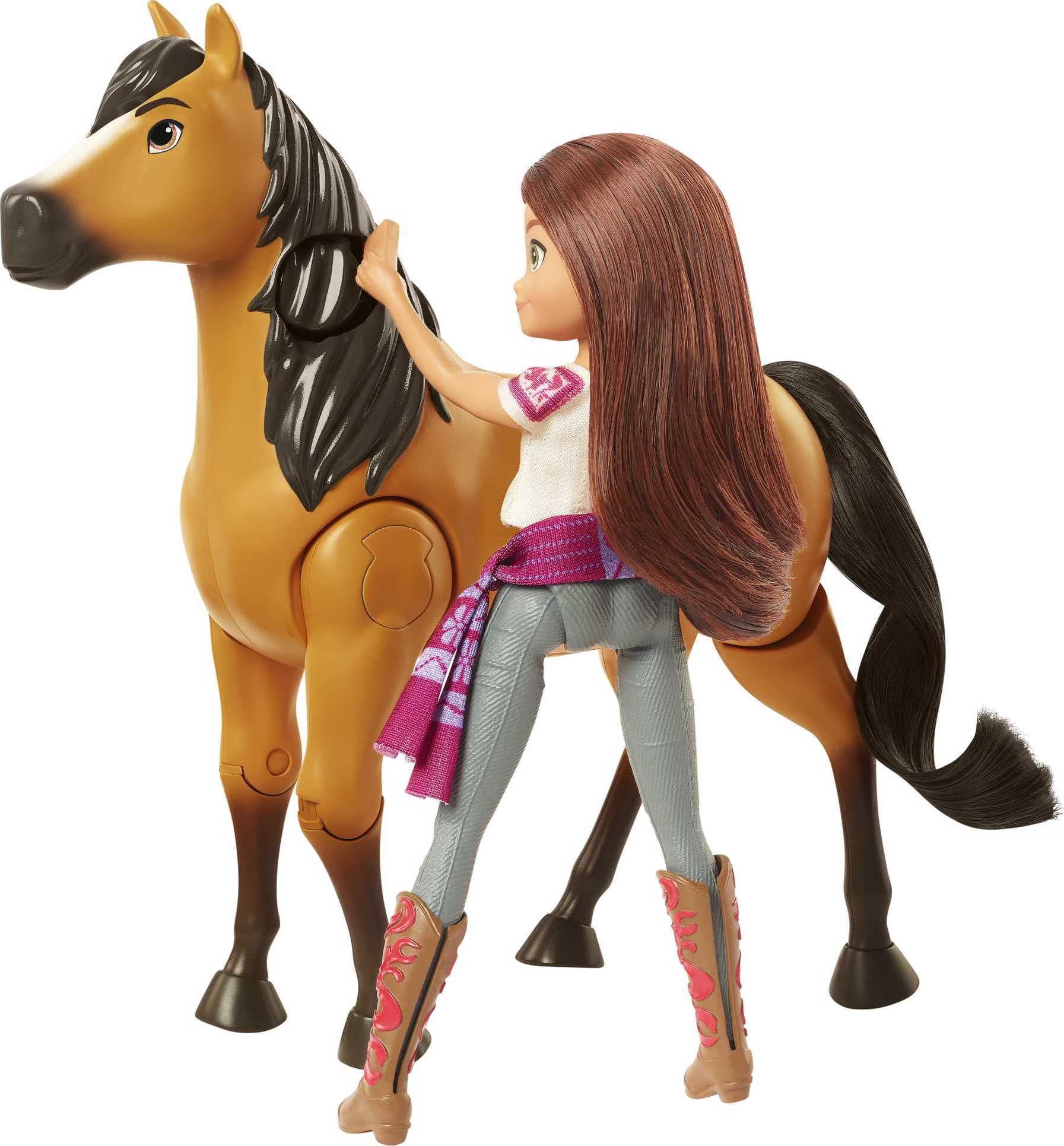 Spirit's long tail supports tactile hair-play and grooming fun.