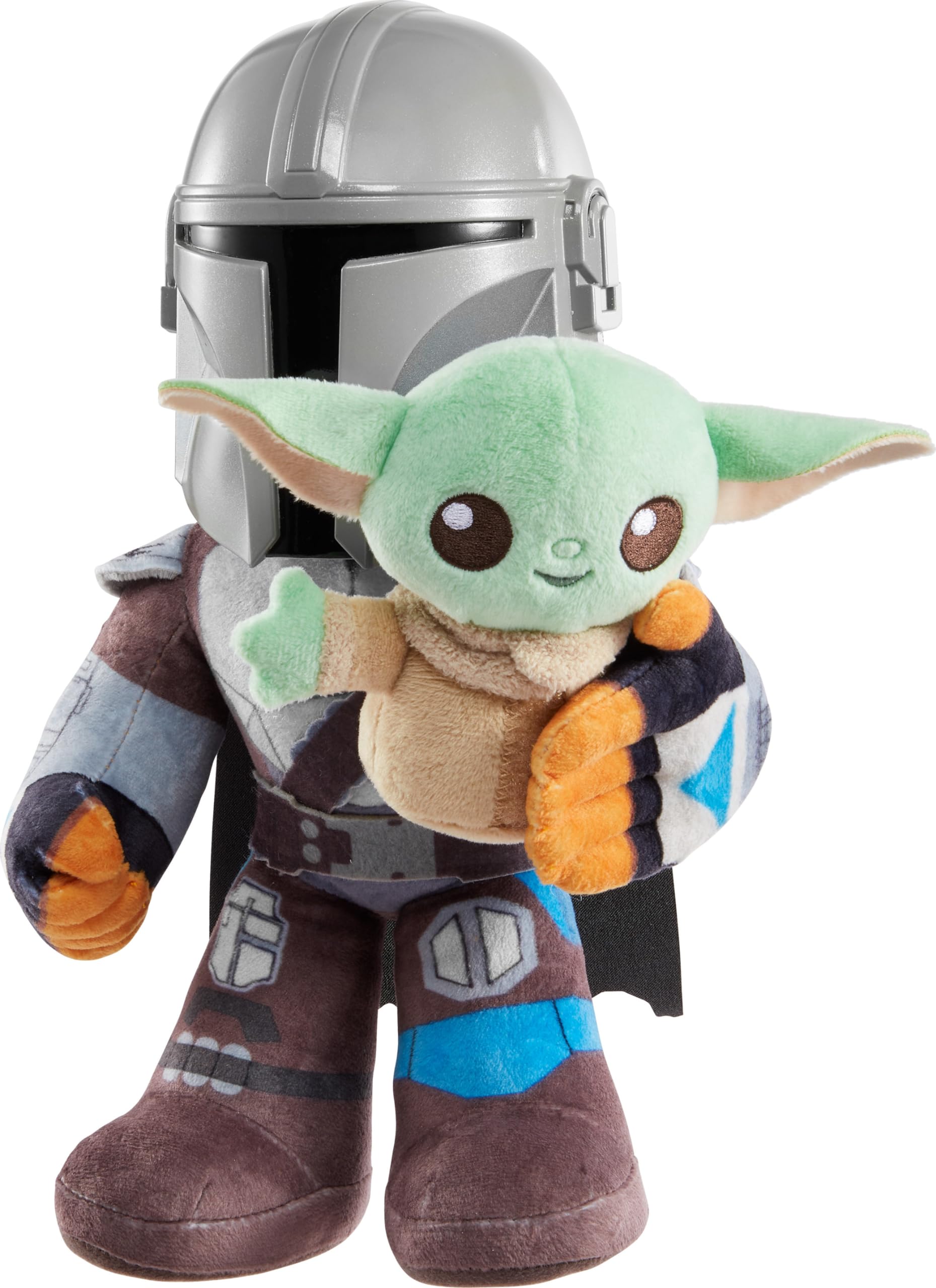 Mattel Star Wars Clan of Two Mandalorian plush—sound feature enhances interactive storytelling.