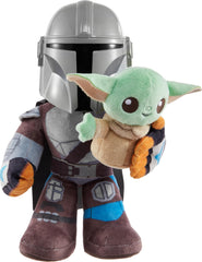 Mattel Star Wars Clan of Two Mandalorian plush—11-inch figure ideal for cuddling and display.