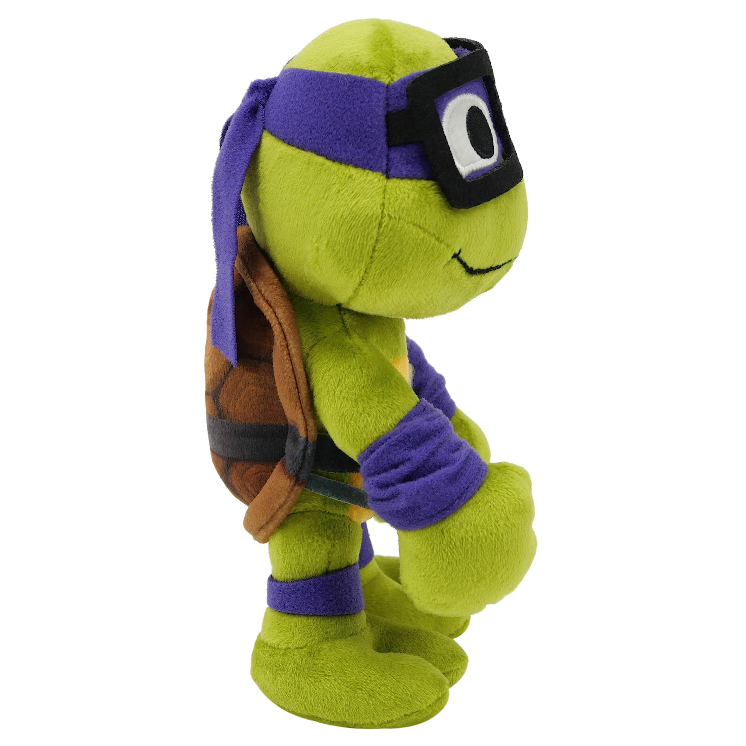 Mattel TMNT Donatello plush purple mask showing iconic look and cuddly texture.