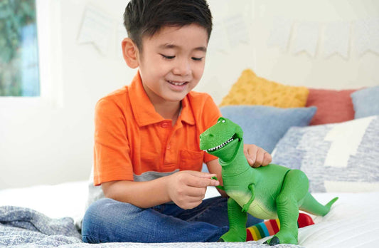 Mattel Toy Story Rex talks with 40+ sounds and phrases for immersive play.