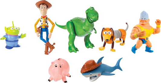Mattel Toy Story Woody action figure with authentic deco for display and imaginative play.