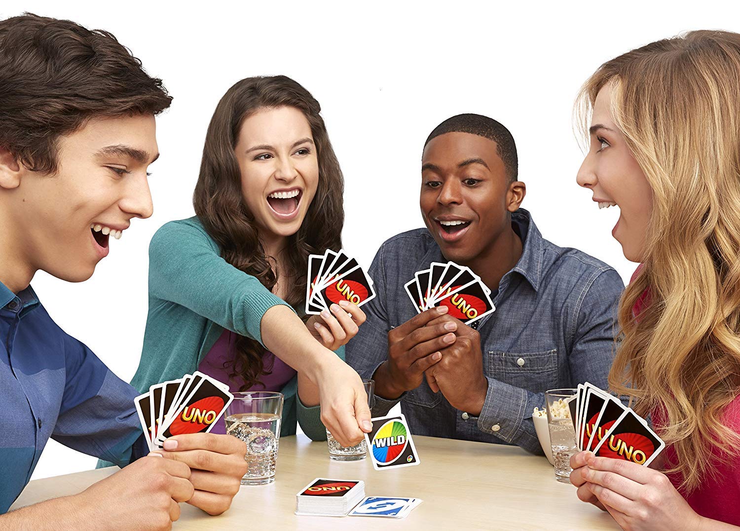 Mattel Uno combo pack on table simplifies game night with two classics
