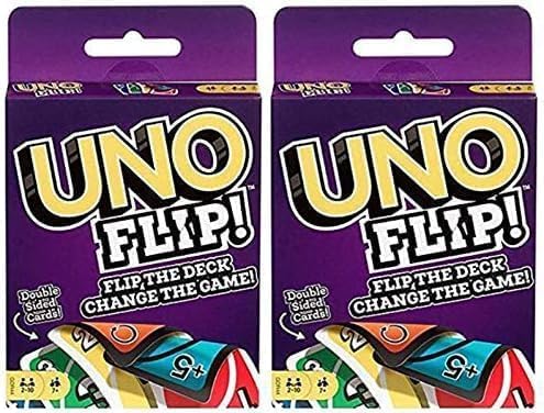Mattel Uno Flip Card Game Pack 2 cover image, ideal for family game night.