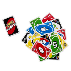 Mattel UNO Party Game card deck features bright colors and easy handling.