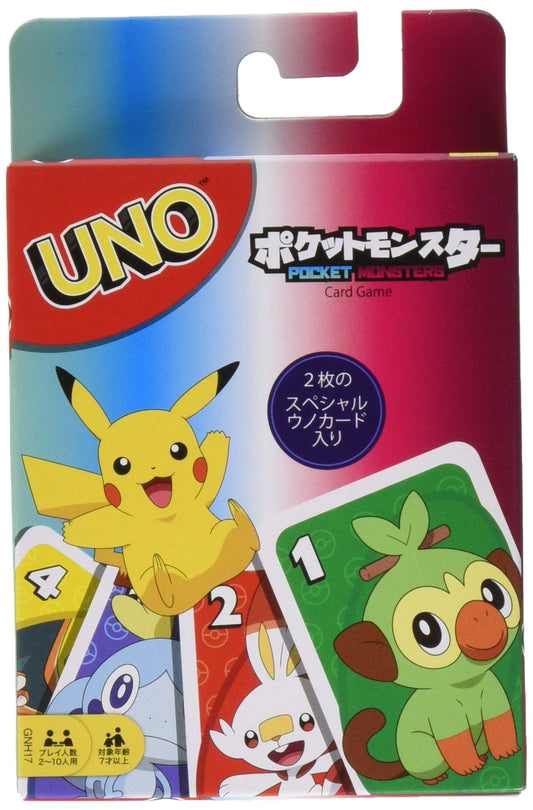 Mattel UNO Pokémon game box front for quick, family-friendly matches.