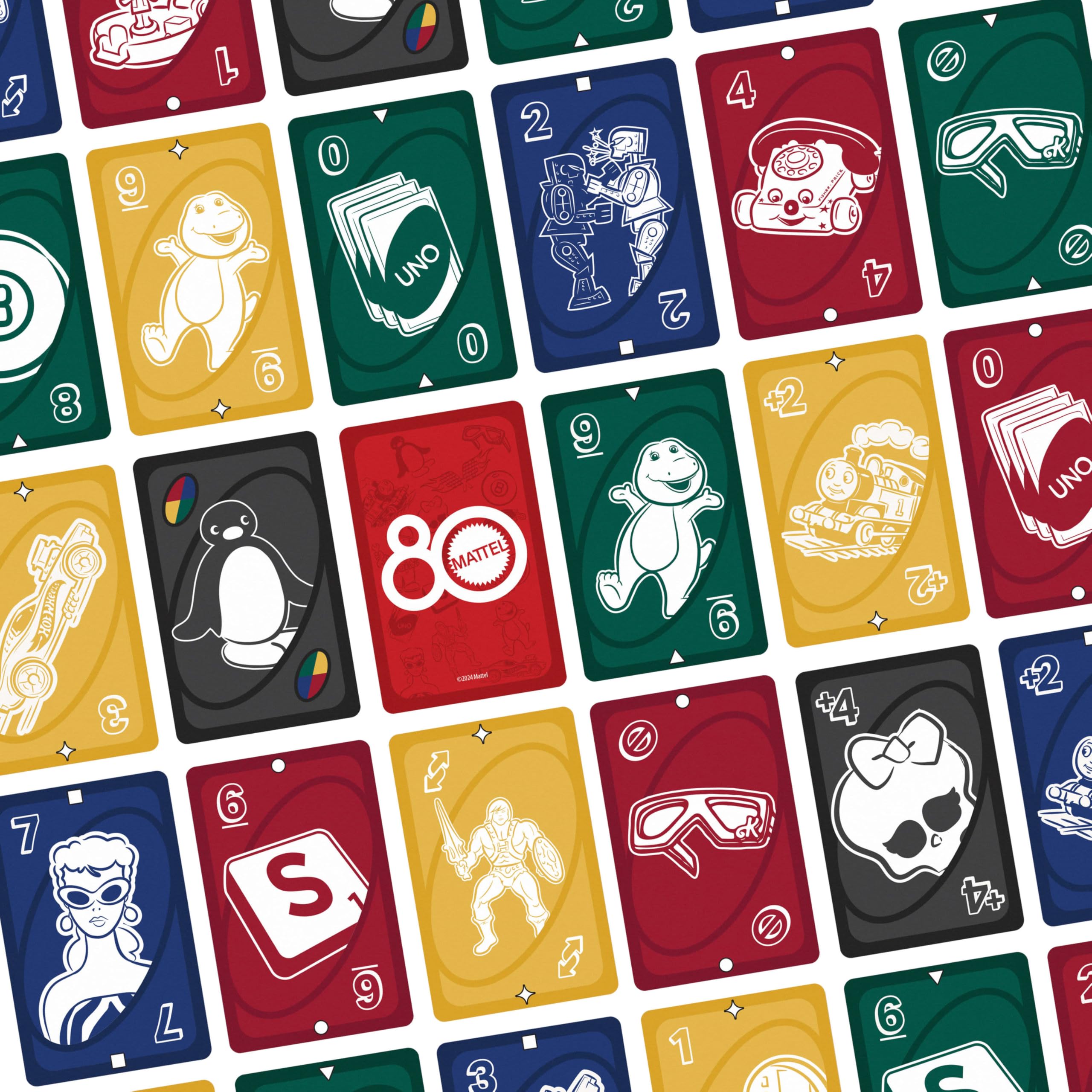 Mattel UNO Rock 'em Sock 'em Robots graphics spark group play.