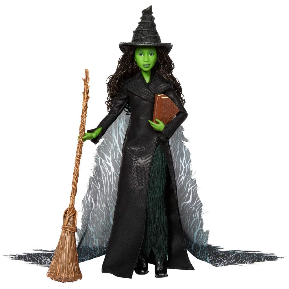 Mattel Wicked Elphaba hat complements the iconic look while inspiring creative display.