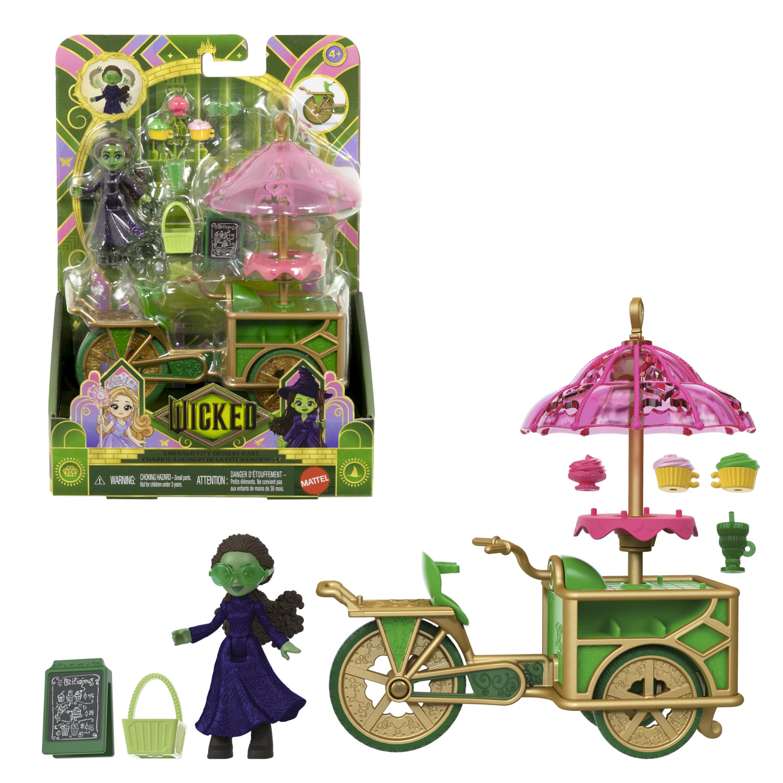 Mattel Wicked Emerald City dessert cart for imaginative play and city adventures