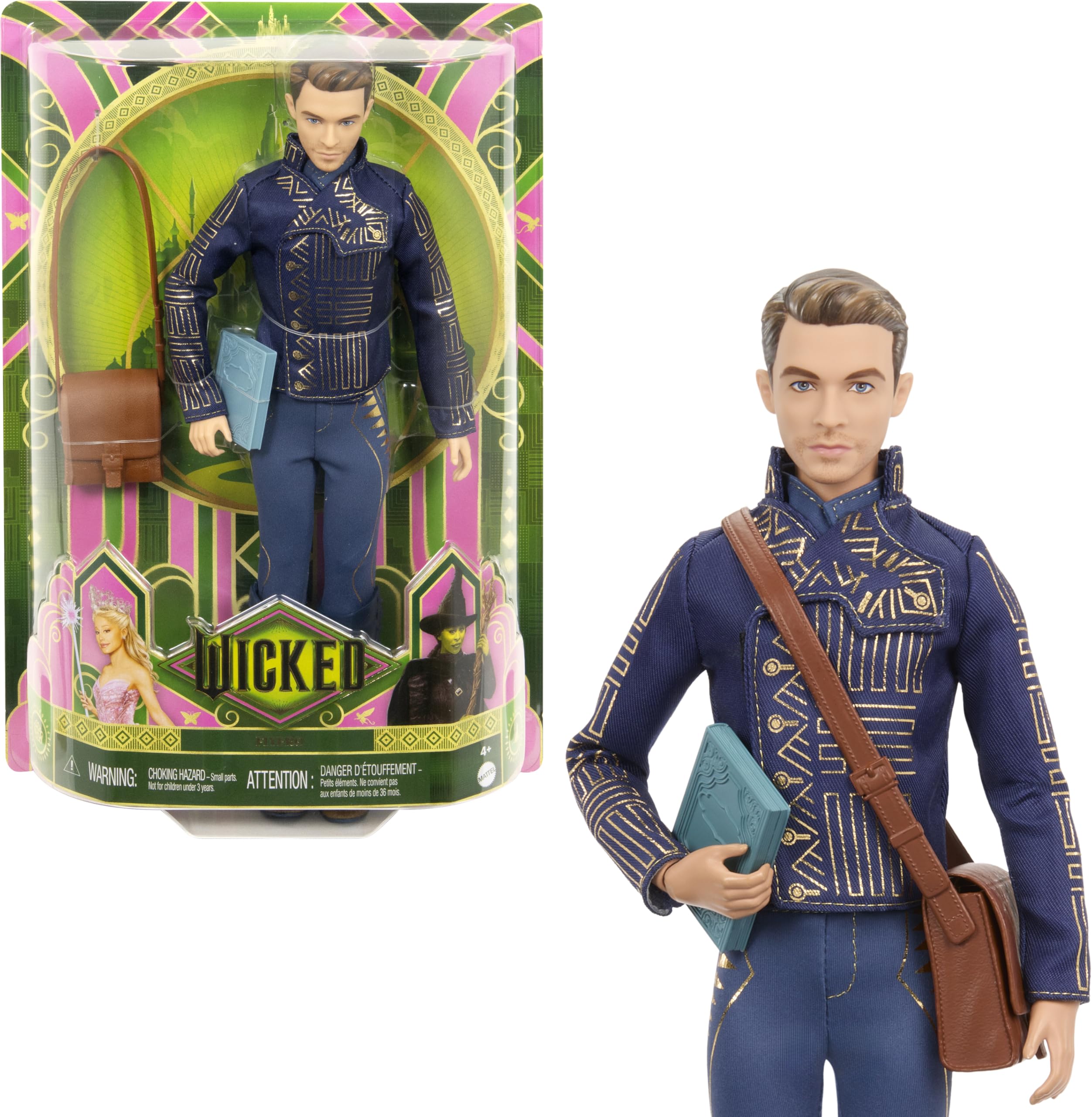 Mattel Wicked Fiyero doll offers poseability for dynamic play and storytelling.