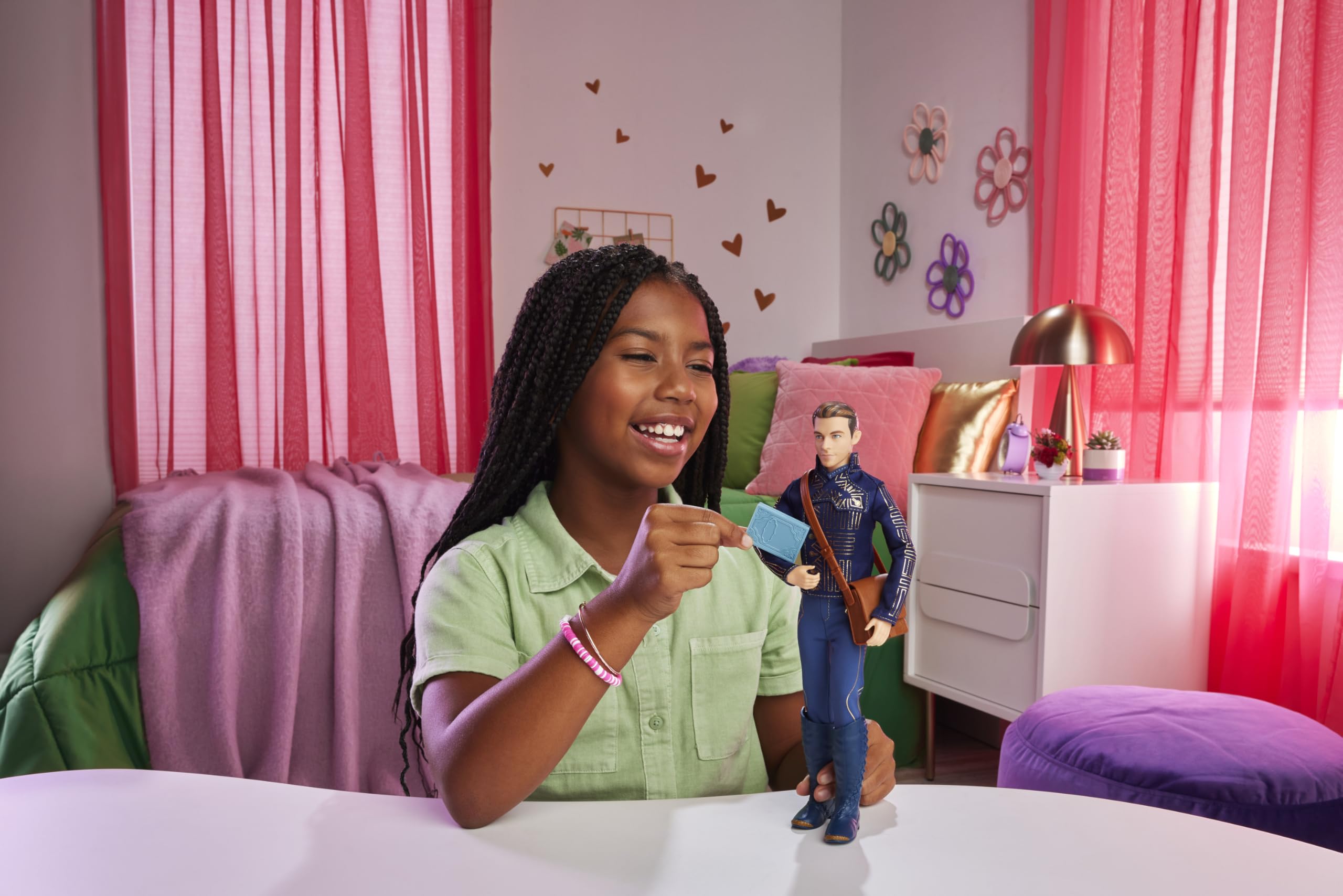 Mattel Wicked Fiyero doll features removable uniform for creative dress-up play.