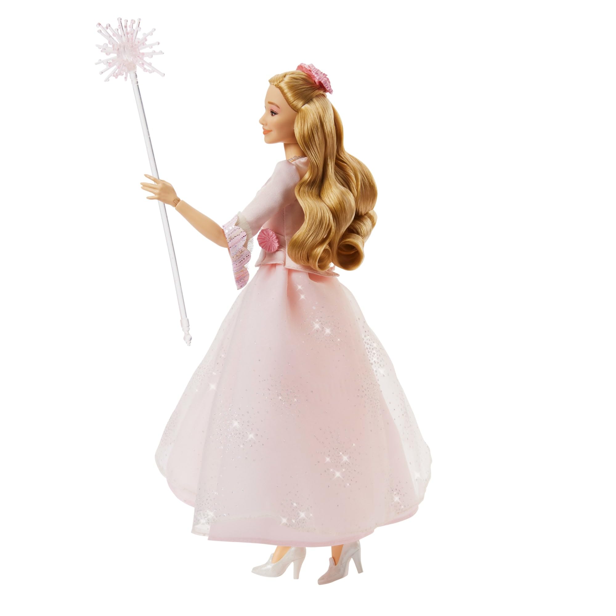 Mattel Wicked Glinda 3D bubble window packaging enhances unboxing and display appeal.