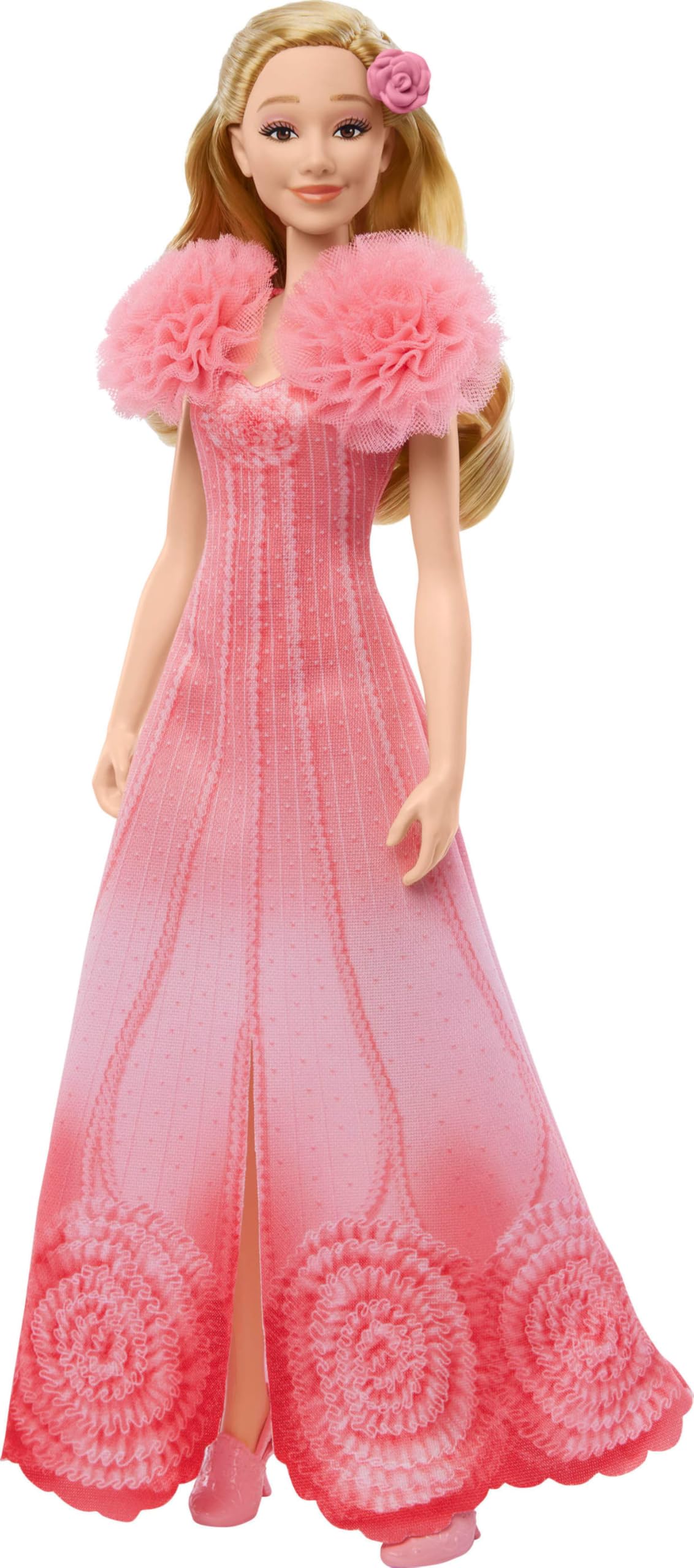 Mattel Wicked Glinda packaging highlights film-inspired look.
