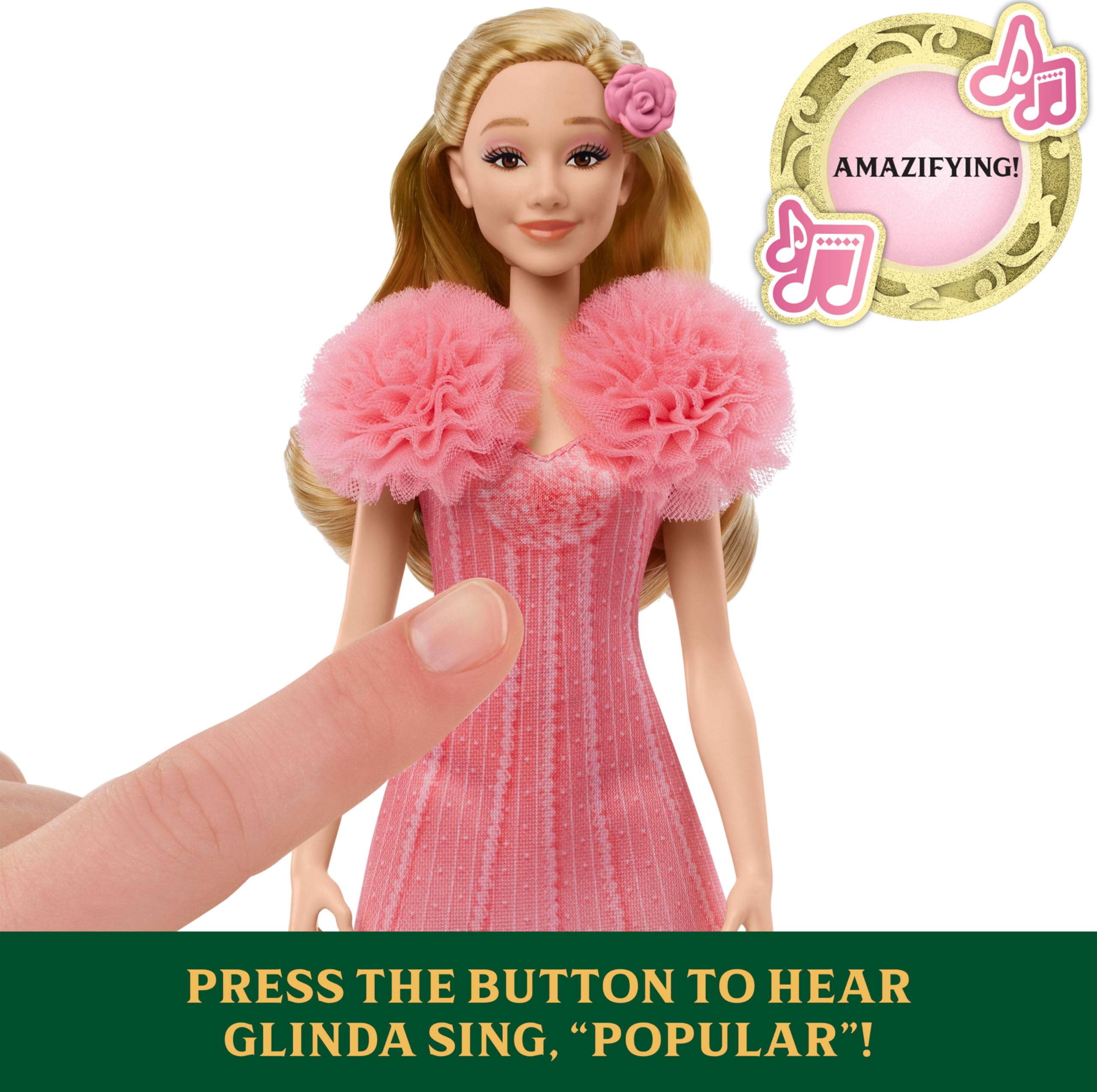 Mattel Glinda doll hair clip accessories expand styling options.