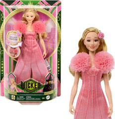 Mattel Glinda doll in dynamic pose for imaginative play.