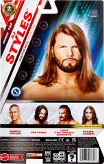 Mattel WWE AJ Styles action figure display-ready poseability for arena setups
