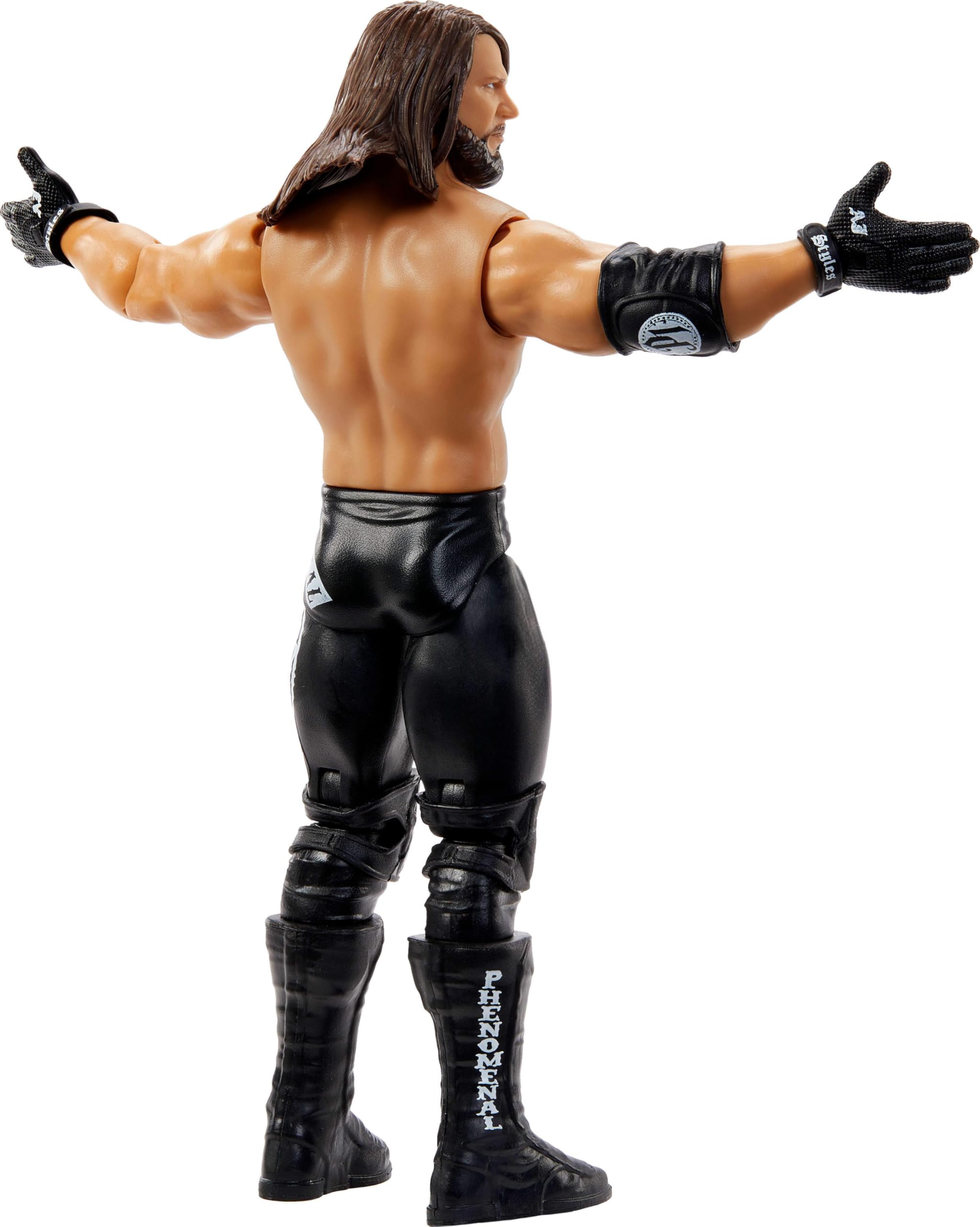 Mattel WWE AJ Styles action figure packaging card highlighting collectible value