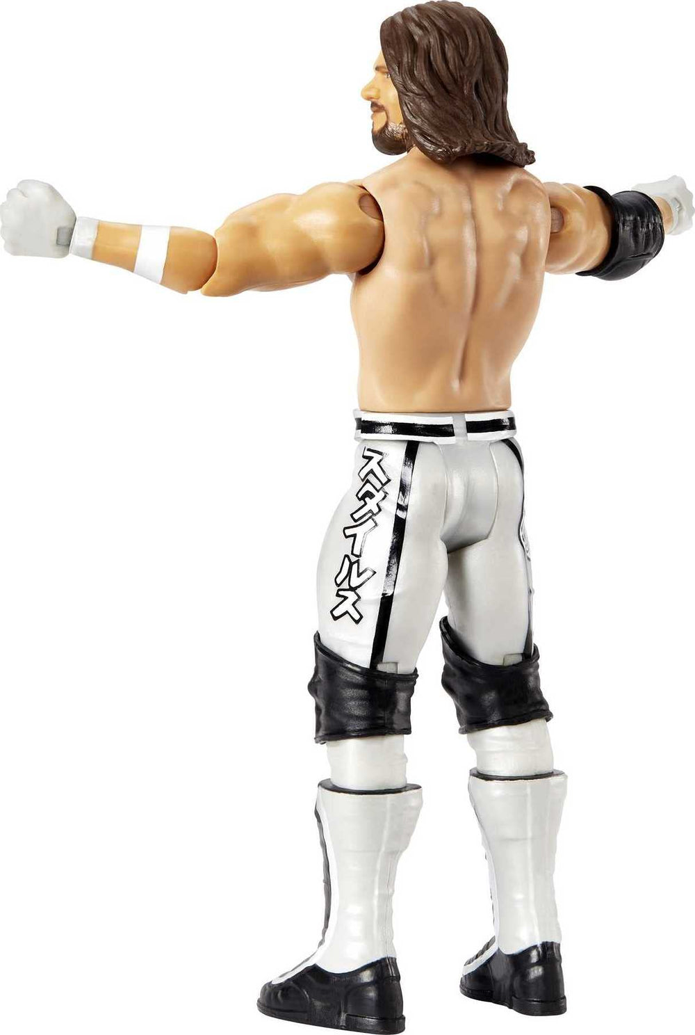 Mattel WWE AJ Styles TrueFX facial detail for lifelike display and fan appeal.