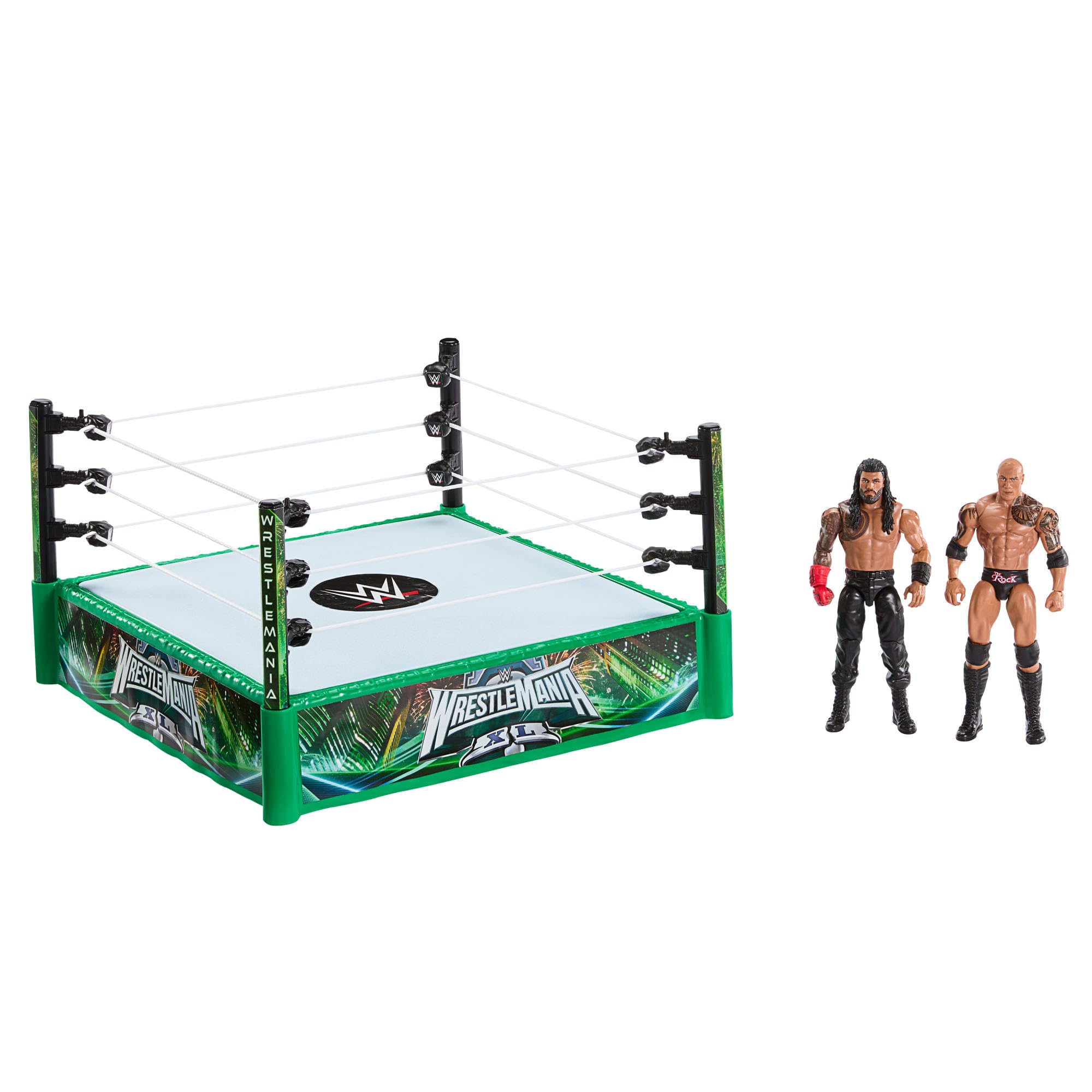 Mattel WWE Bloodline playset ring for immersive at-home battles.