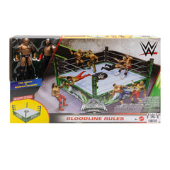 Mattel WWE Bloodline spring-loaded ring mat for fast, dramatic pins.