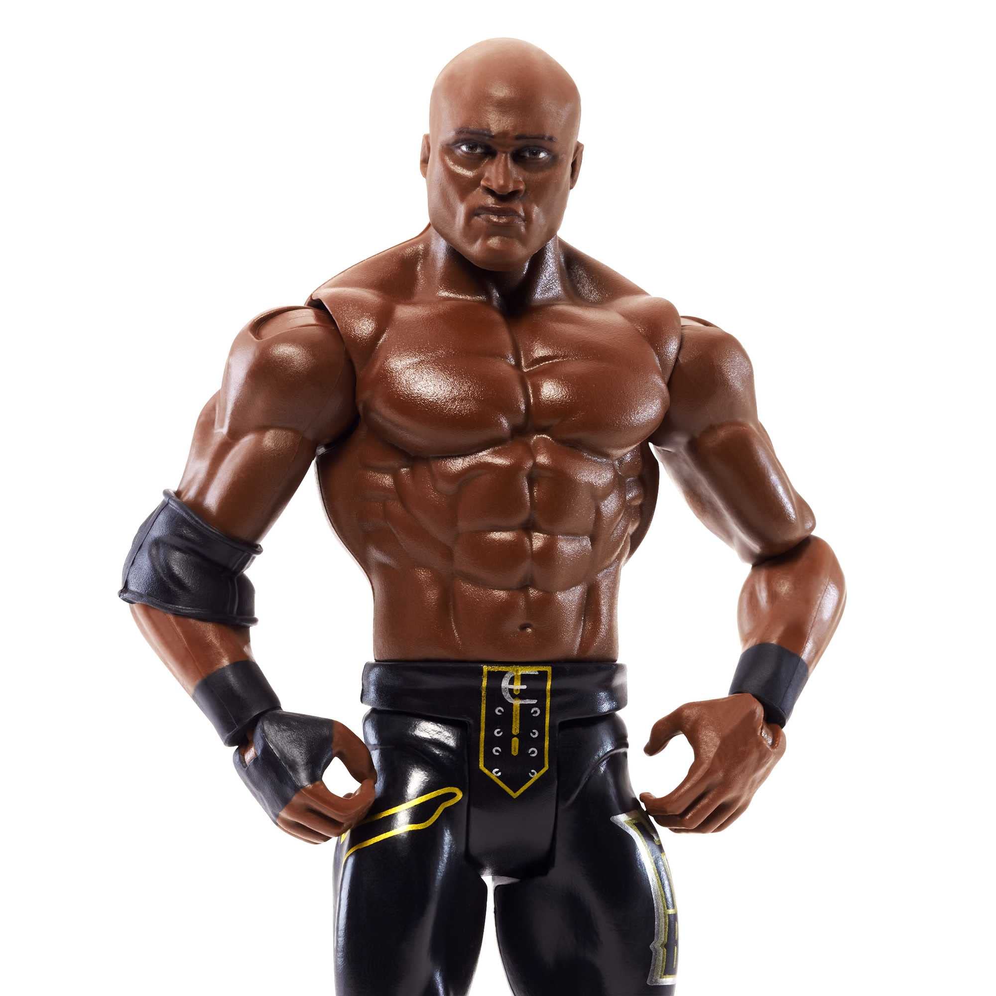Mattel Bobby Lashley 6 inch figure side pose highlighting articulation for dynamic action play.