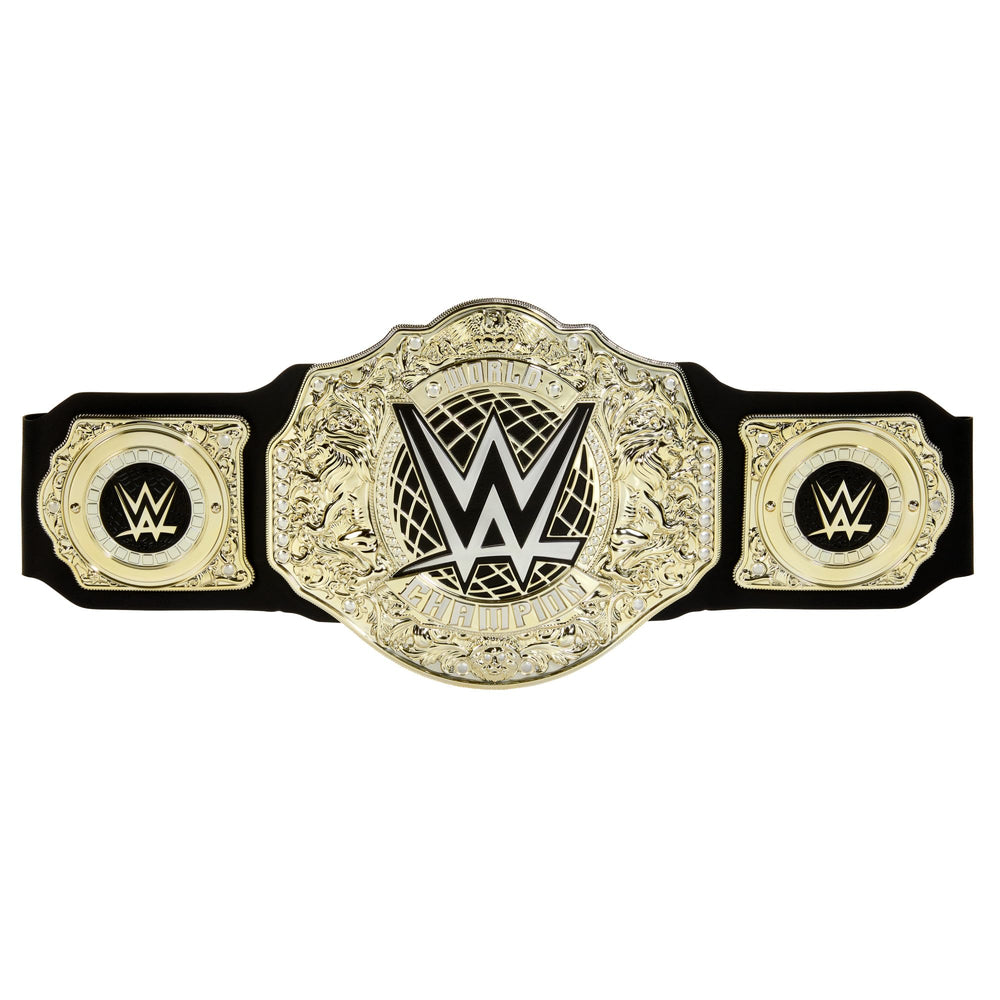 Mattel WWE Championship Belt with a long 3ft strap for kid role-play adventures
