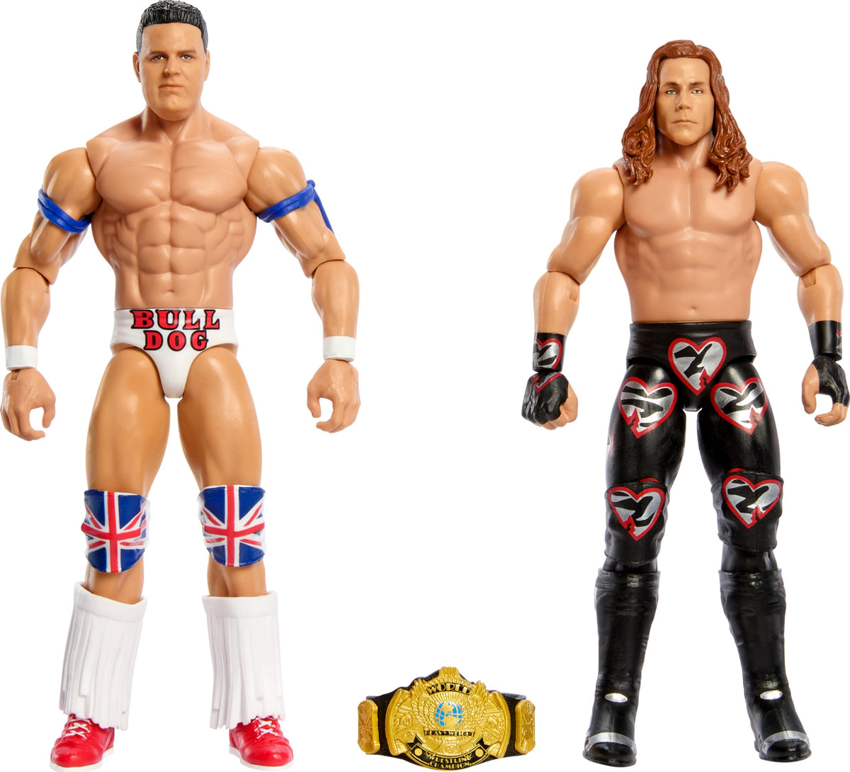 Mattel WWE Championship Showdown British Bulldog figure with authentic ring gear for dynamic display