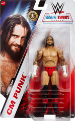 Mattel WWE Cm Punk figure ready-to-pose highlights articulation for action play.