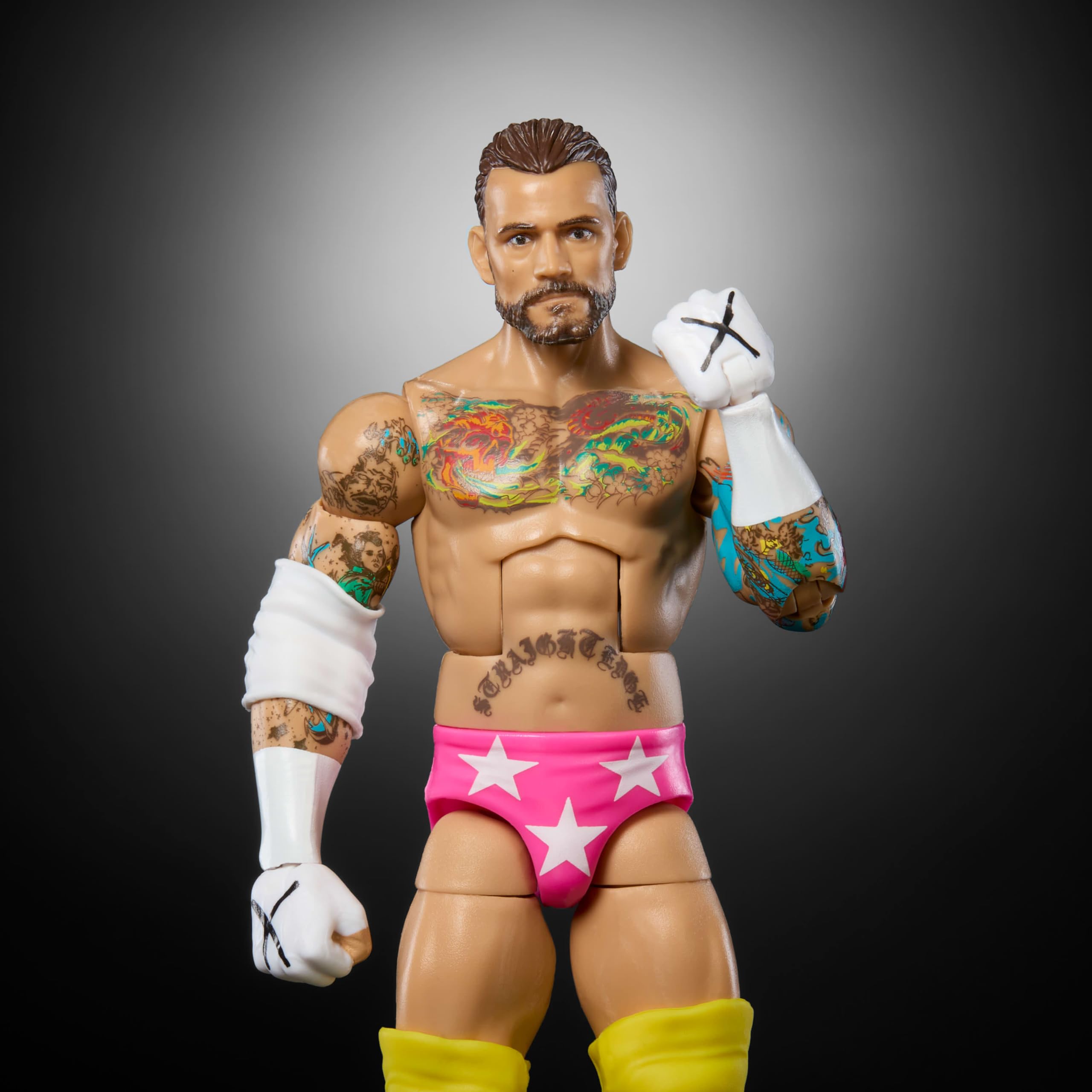 CM Punk with 25 articulation points enables authentic action poses.