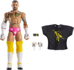 Mattel WWE Elite CM Punk figure front view for dynamic posing and display.