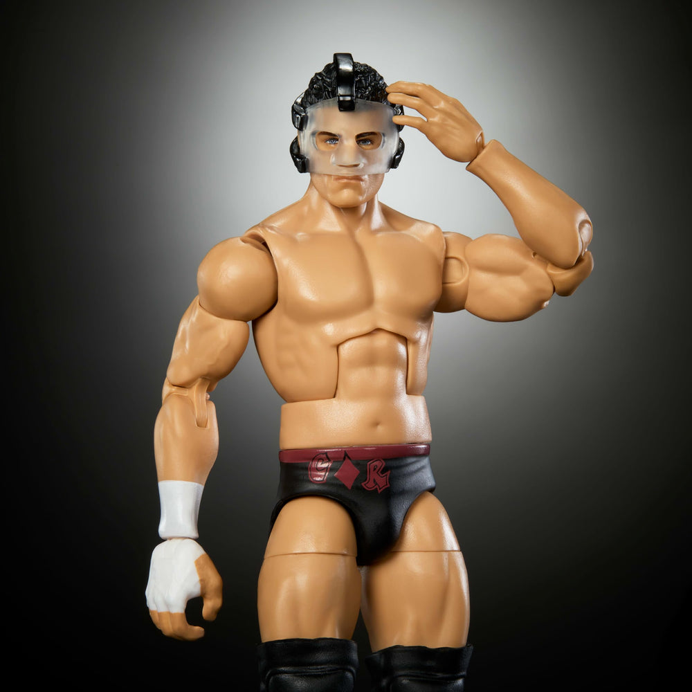 Mattel Cody Rhodes TrueFX detailing highlights lifelike facial features.