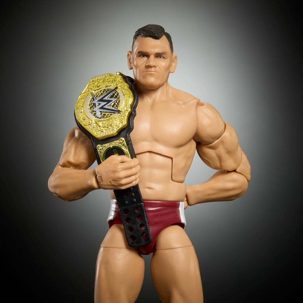 Mattel WWE Elite Gunther figure articulation highlight for dynamic action
