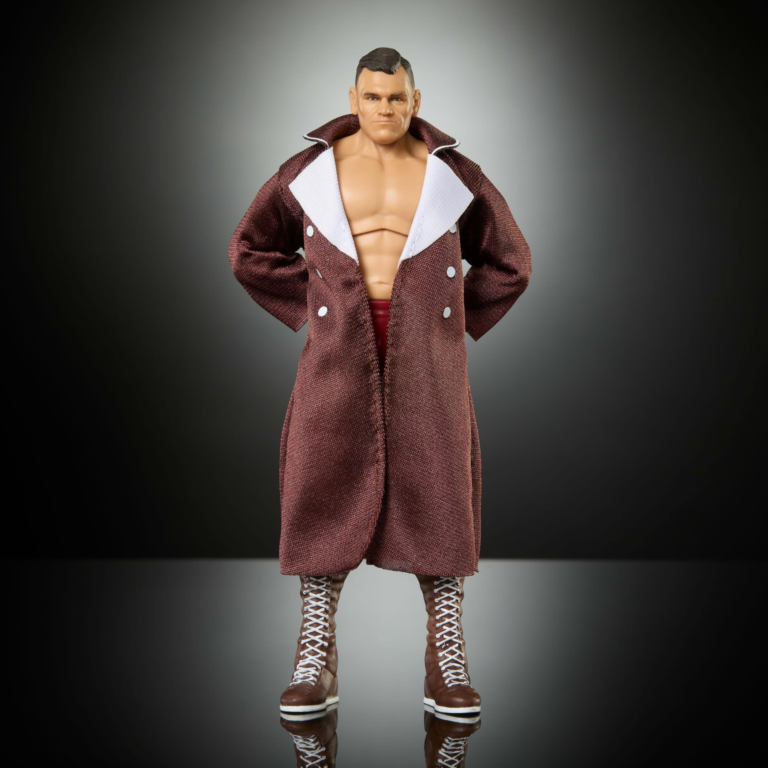 Mattel WWE Elite Gunther figure swappable hands enable varied stances