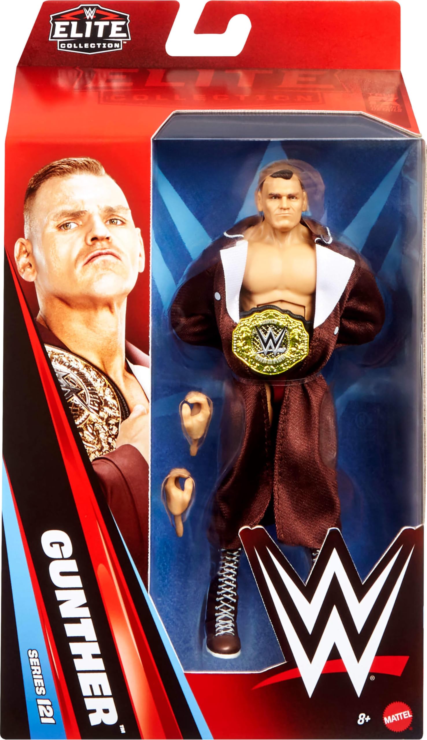 Mattel WWE Elite Gunther figure packaging and collectible display option