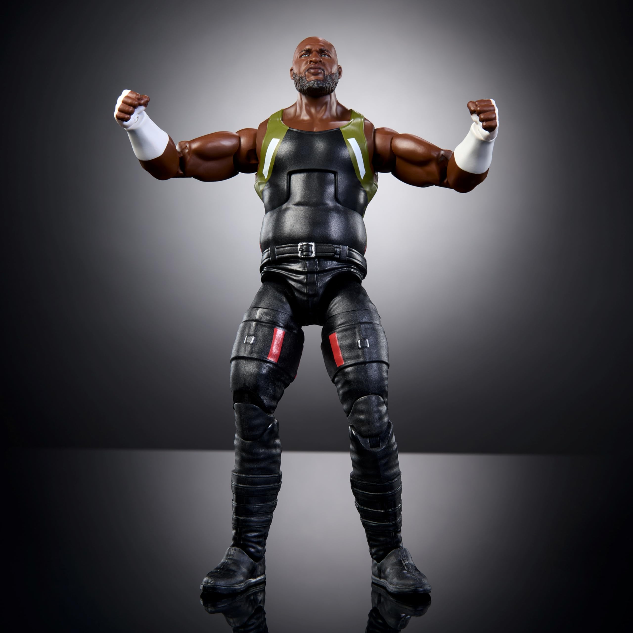 Mattel WWE Elite iconic accessories recreate signature moves and ring entrances for play and display.