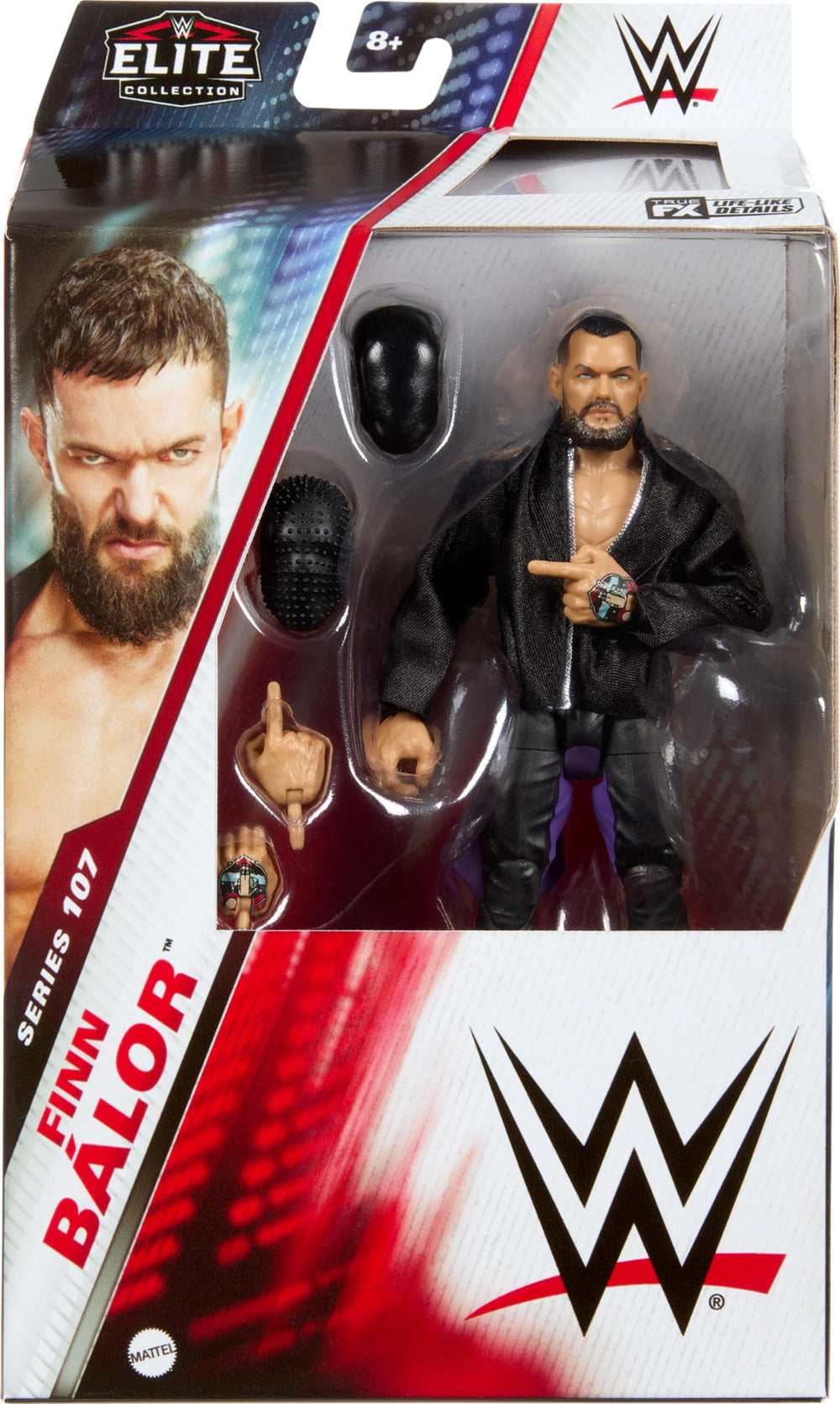 Finn Balor figure highlighting 25 articulation points for dynamic posing