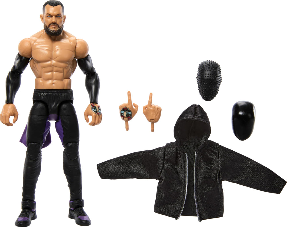 Mattel WWE Elite Finn Balor figure with 6-inch scale and TrueFX detailing for display