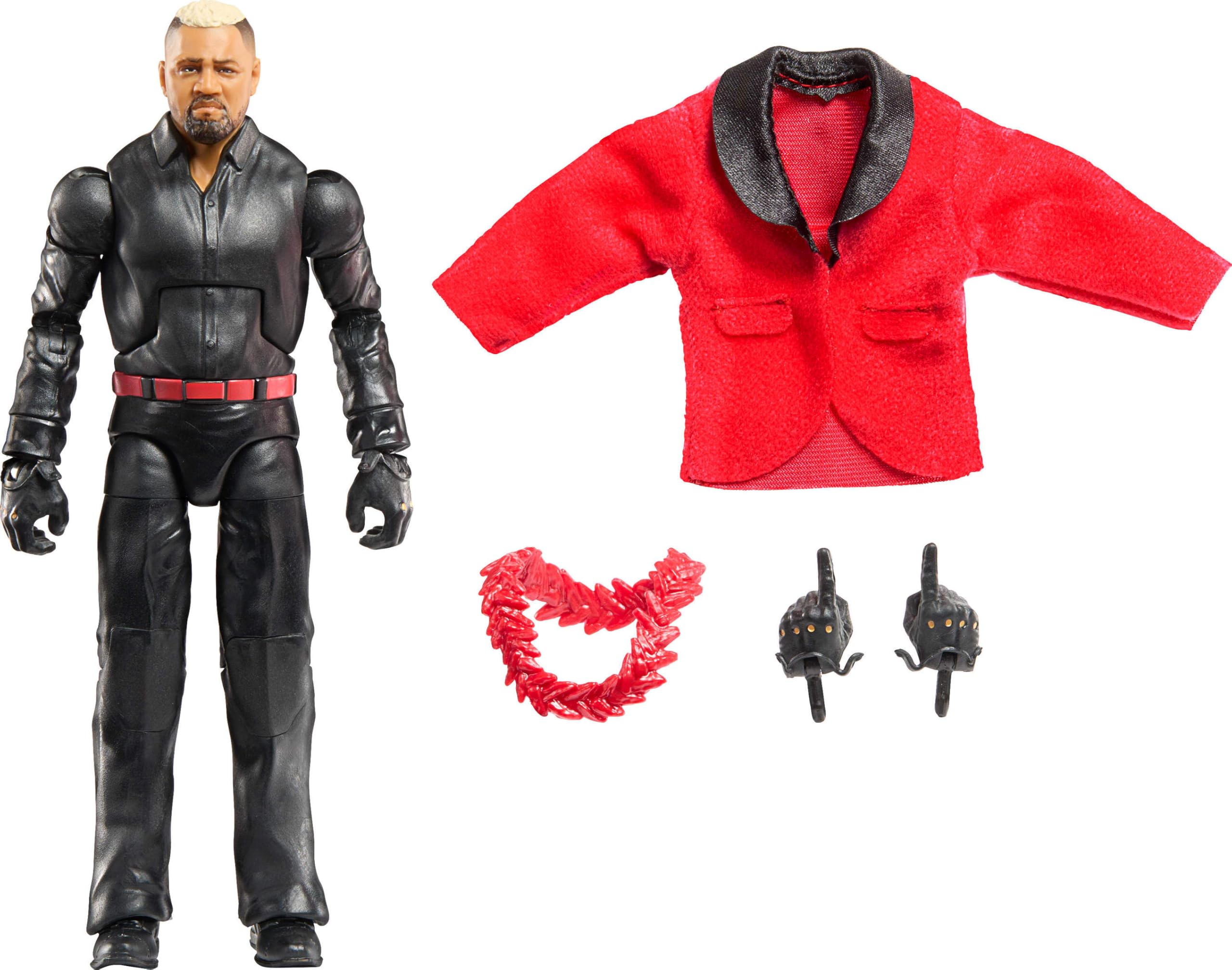 Mattel WWE Elite Solo Sikoa figure in front view with premium detail and 6 inch scale