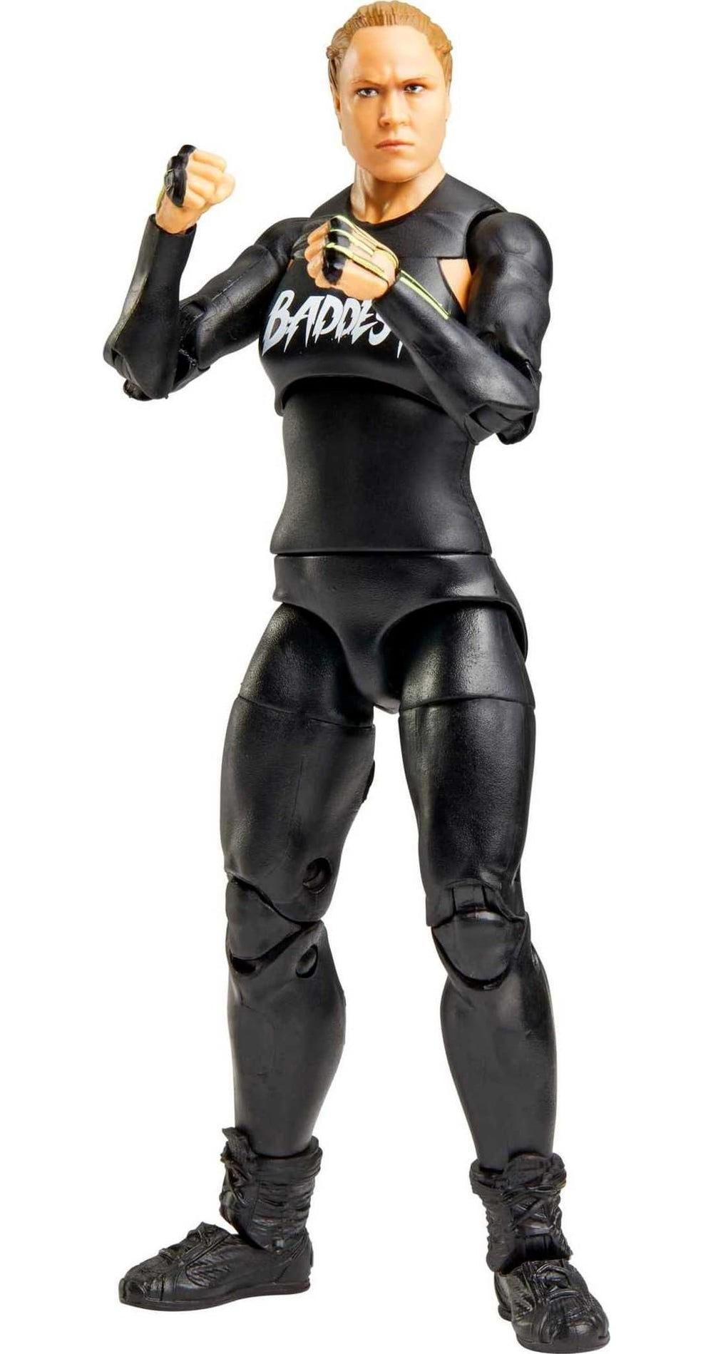 Mattel WWE Elite Series 97 Ronda Rousey figure includes iconic accessories for authentic display