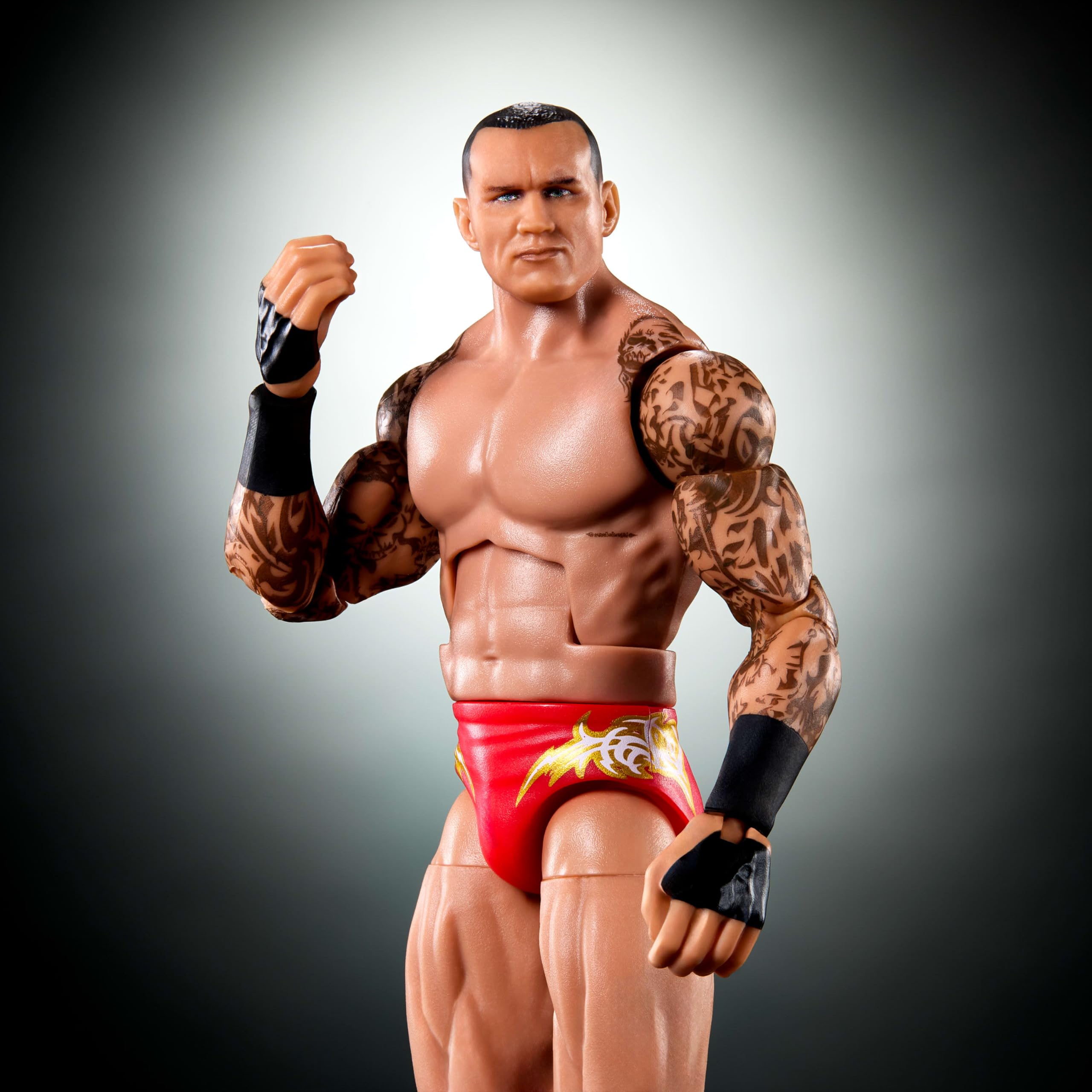 Mattel Orton ring gear detail close-up for display shelf