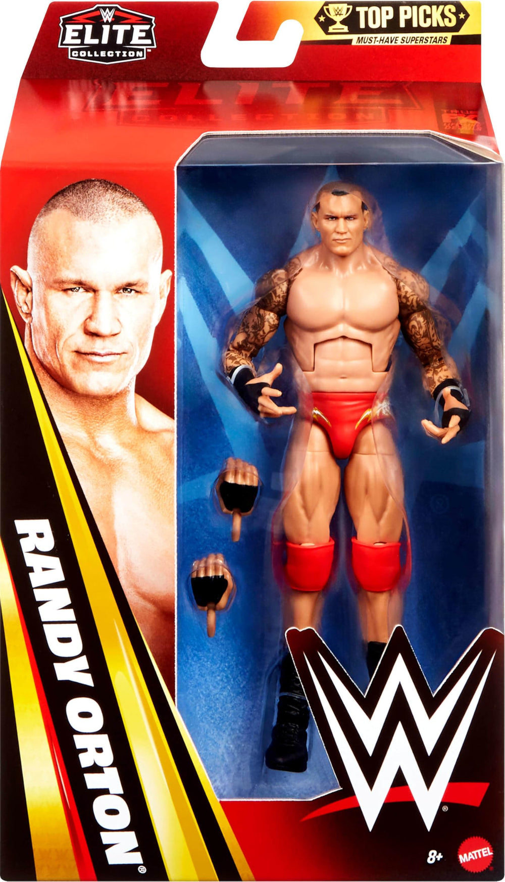 Mattel WWE Orton pose with swappable hands for dynamic posing