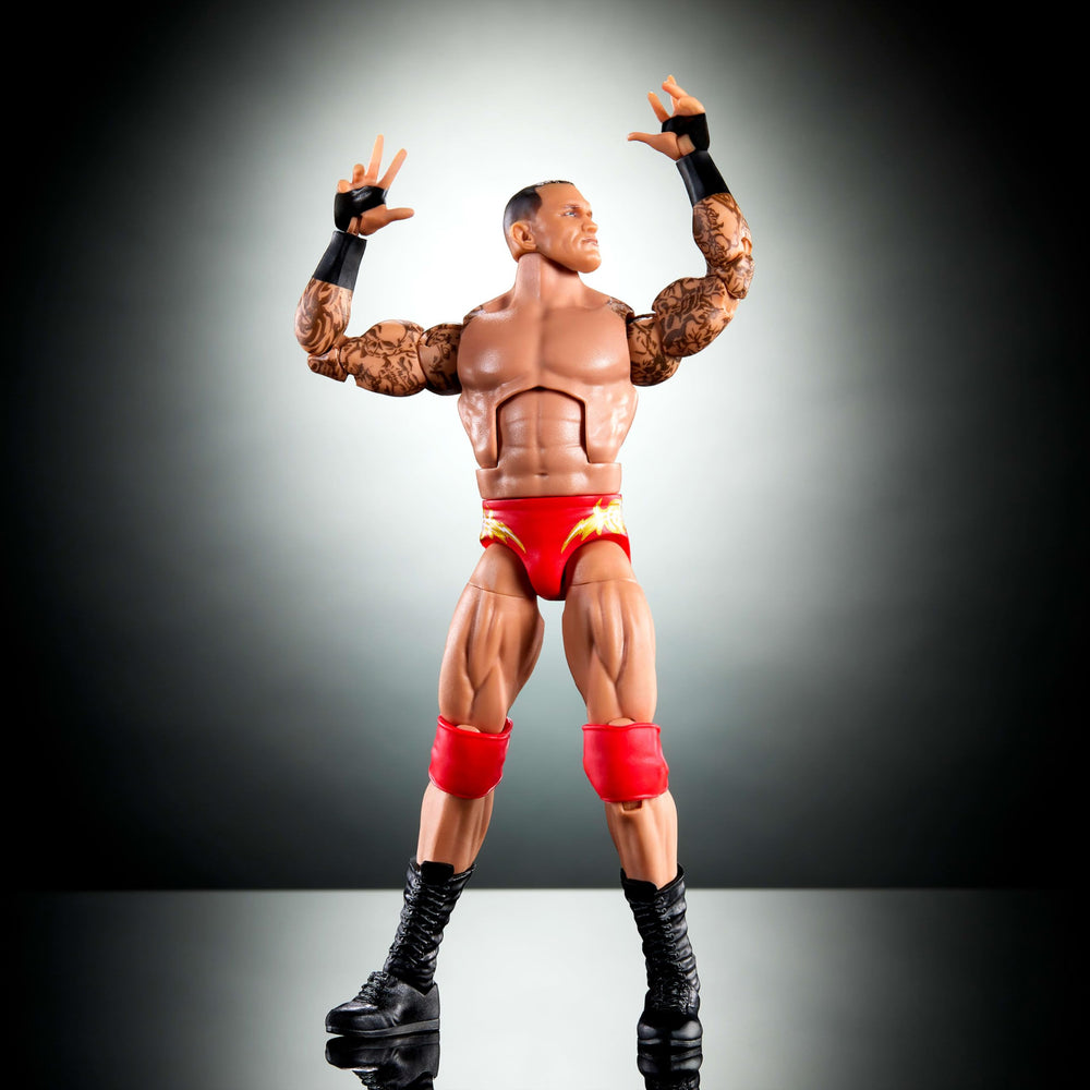 Mattel WWE elite top picks Orton action figure articulation close-up