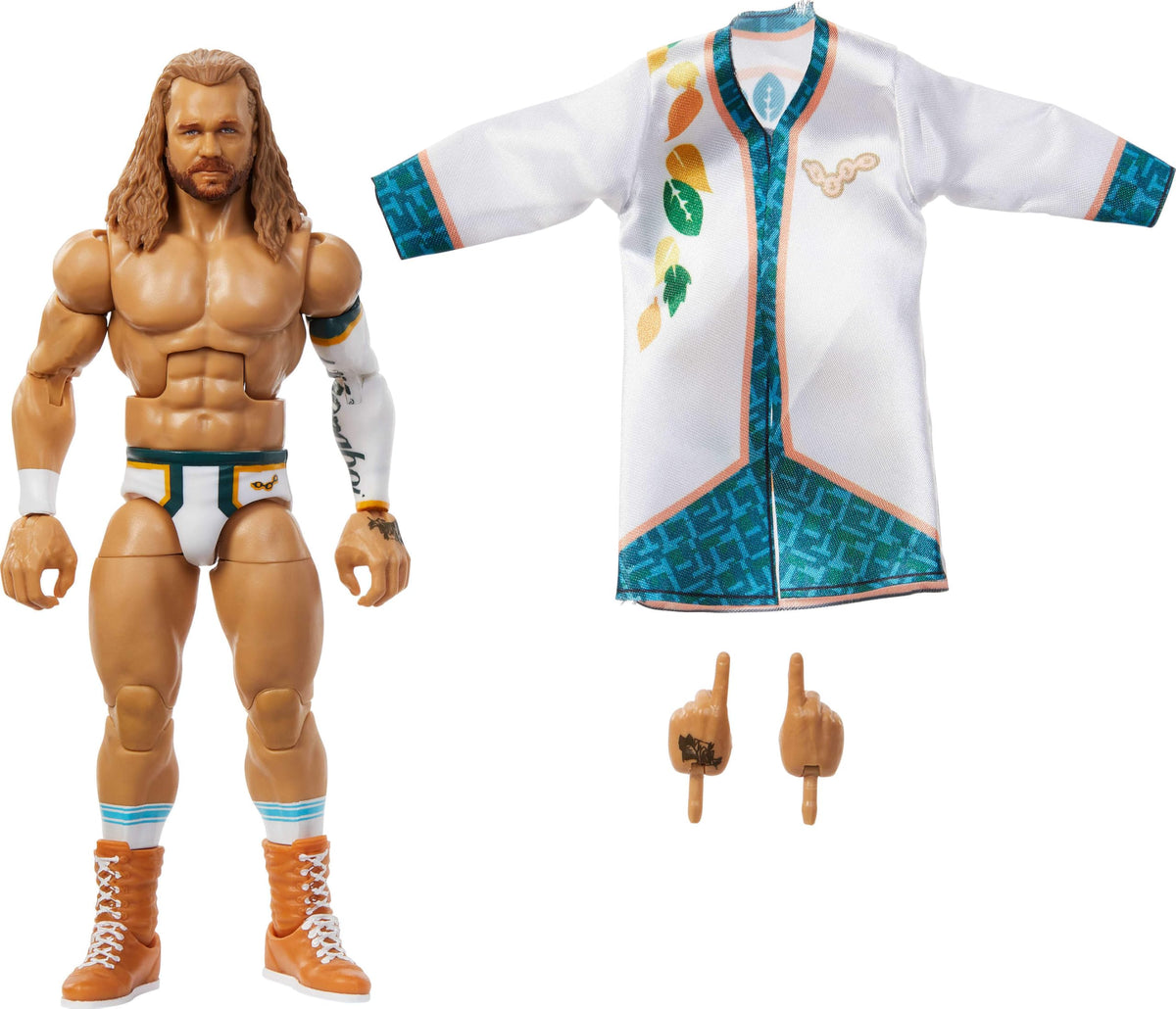 Mattel WWE Elite Tyler Bate figure front view, ideal for display and posing