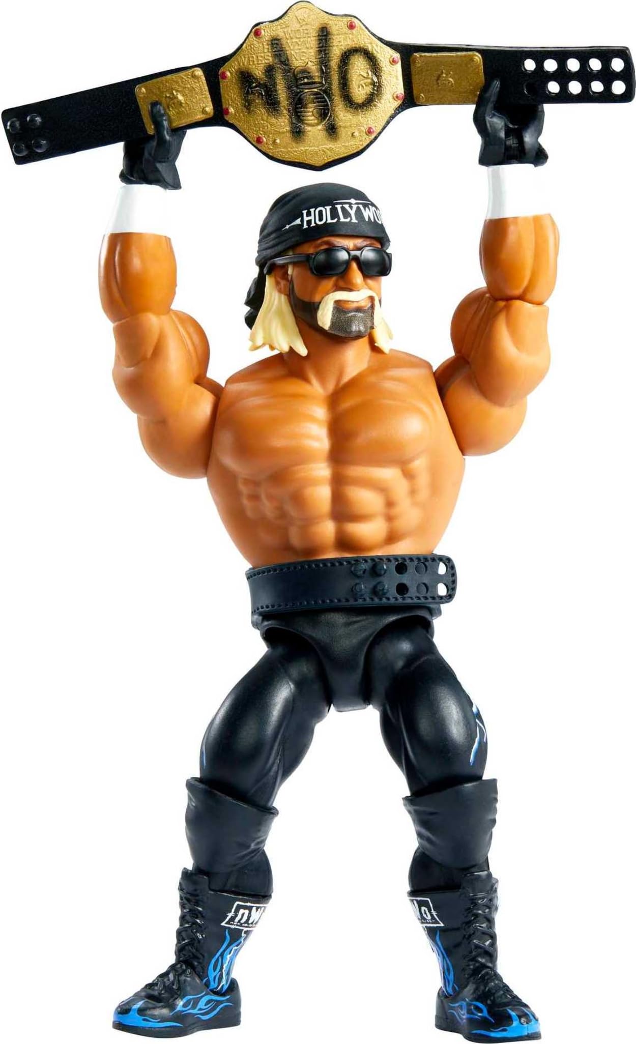Mattel WWE Hogan retro figure in dynamic pose for action storytelling