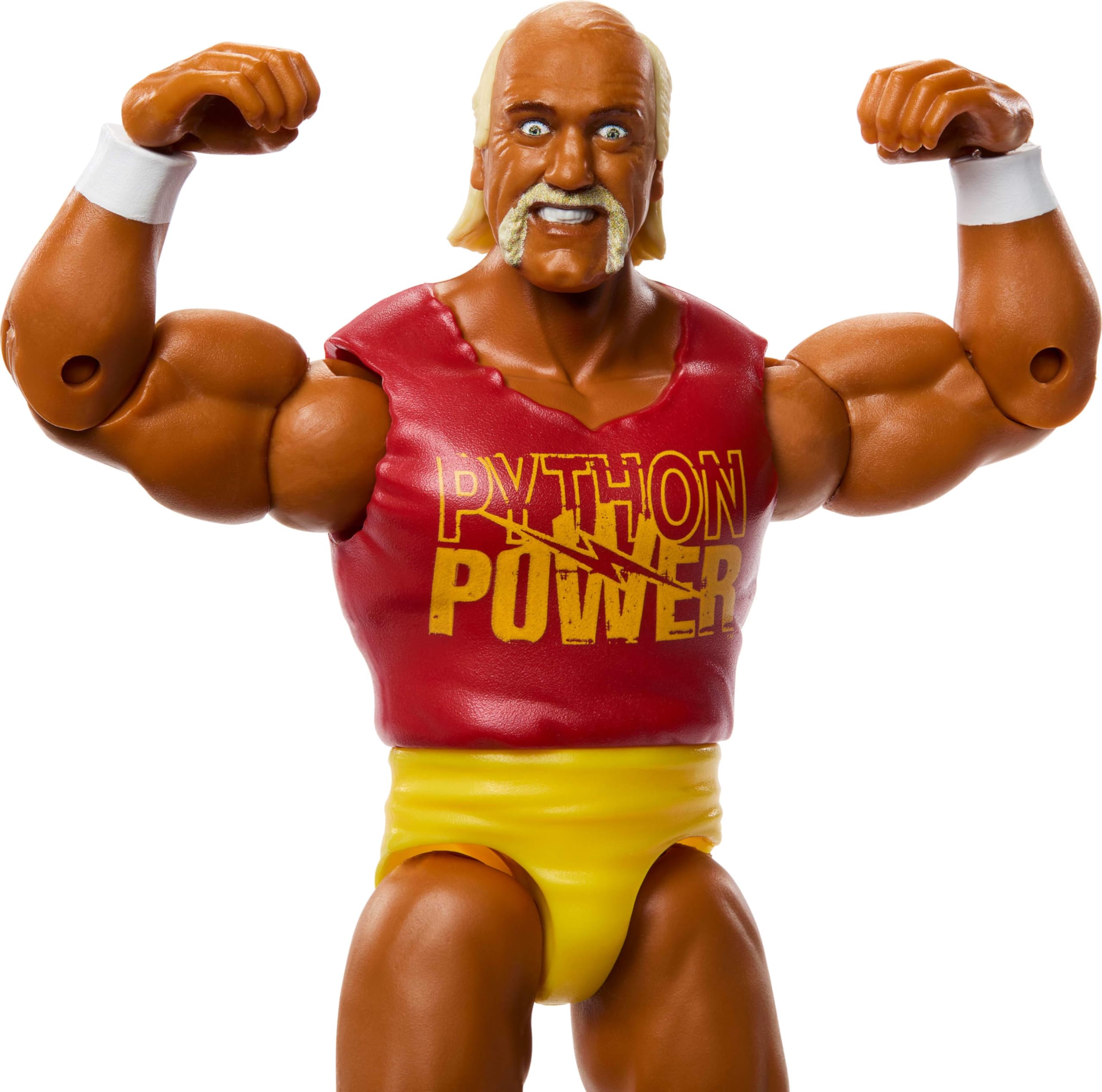 Hulk Hogan figure with TrueFX lifelike face and detailed ring gear