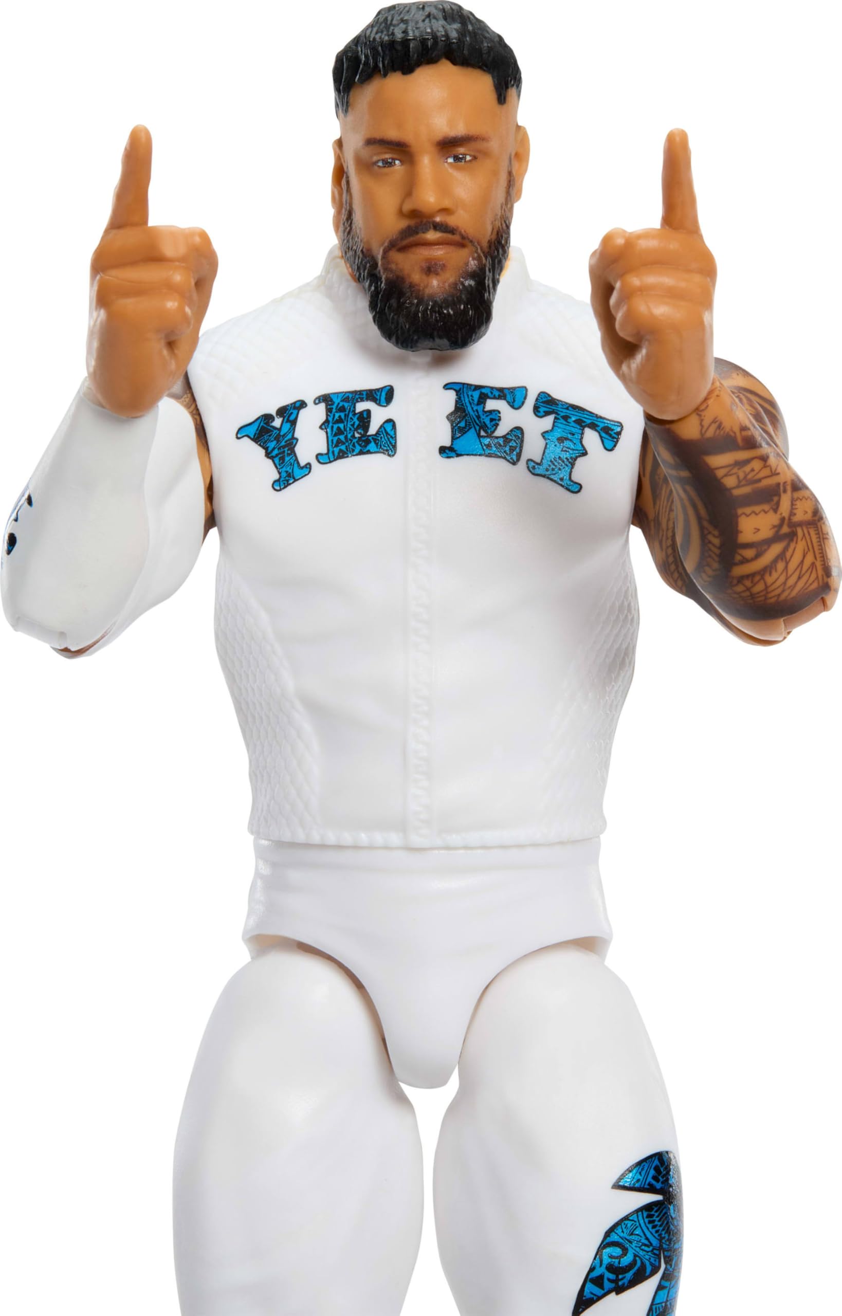 Mattel WWE Jey Uso life-like-face-truefx showcases lifelike expression for collectors