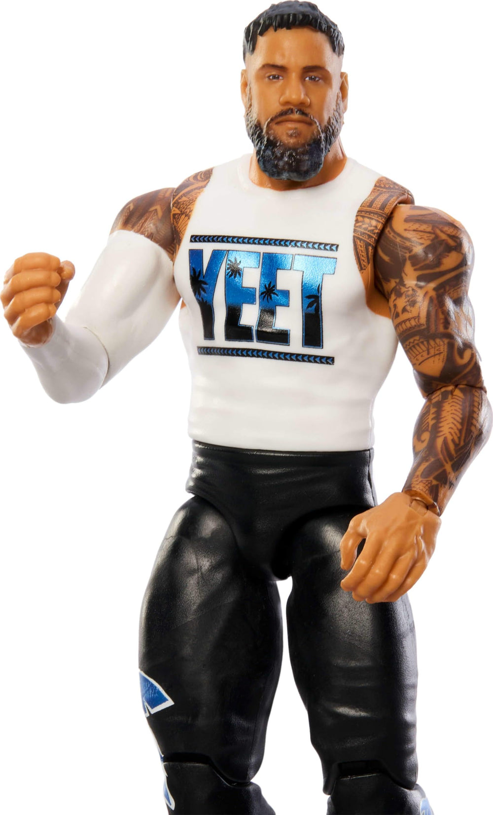 Mattel WWE Jey Usos action figure truefx face detail for lifelike display