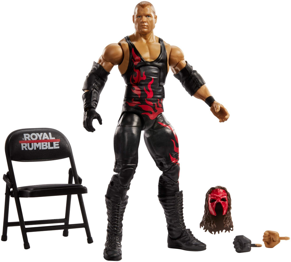 Mattel WWE Kane Elite figure in battle-ready pose for dynamic display