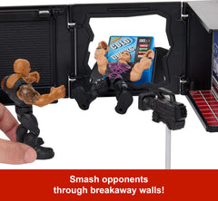Mattel breakaway table adds dramatic backstage action for kid-led battles.